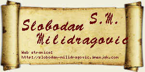 Slobodan Milidragović vizit kartica